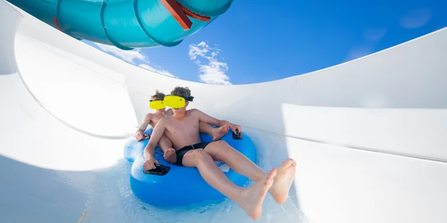 Virtual reality waterslide